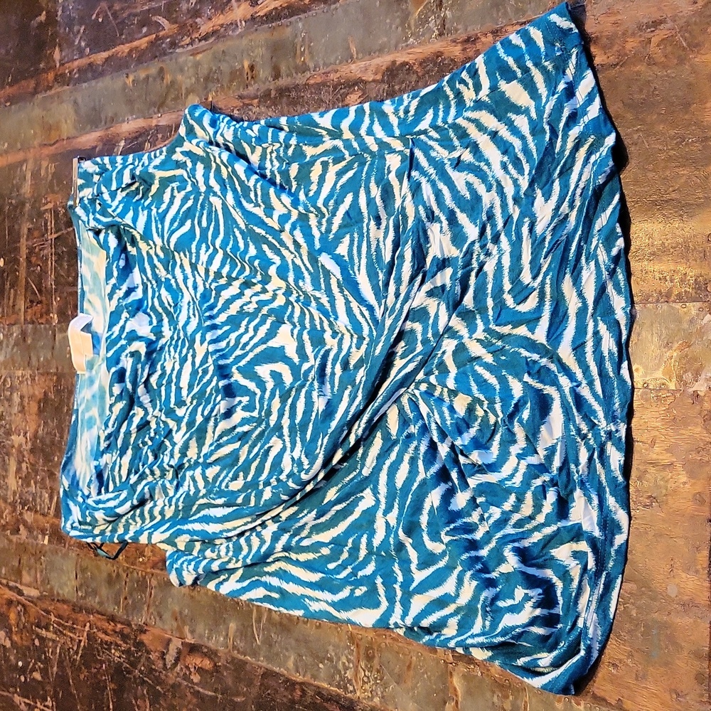 Michael Kors Teal Animal Print Tank